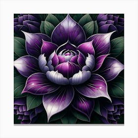 Purple Lotus Flower Canvas Print