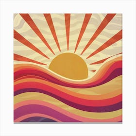 A Stunning Retro Sunset Canvas Print