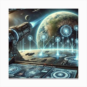 Lunar Core Cannon Targeting Capabilities Converted Canvas Print