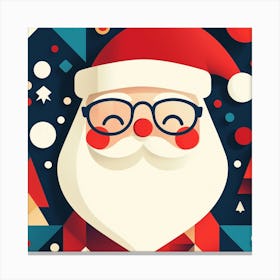 Geometric Santa I Canvas Print