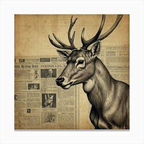 Deer Print Canvas Print