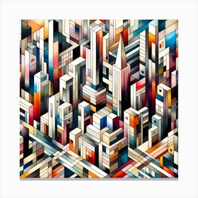 Abstract Cityscape Canvas Print