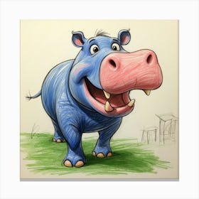 Hippo 33 Canvas Print