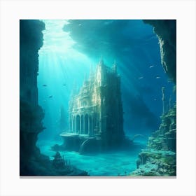 Atlantis Underwater Civilization Canvas Print