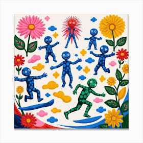 'Blue People' Canvas Print