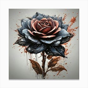 Black Rose Tattoo Canvas Print