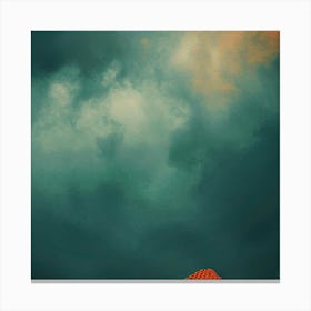 House Under Stormy Sky Canvas Print