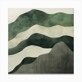 Japanese Watercolour Of Mount Ibuki 5 Canvas Print