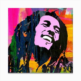 Bob Marley Square Canvas Print