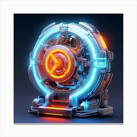 Futuristic Clock 2 Canvas Print