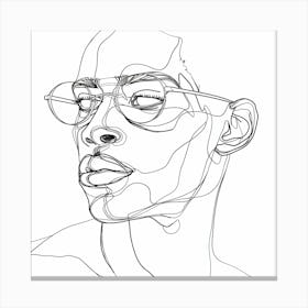 Portrait Of A Man With Glasses Canvas Print