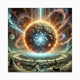 The Multiversal Convergence Sphere, A Massive Glow Canvas Print