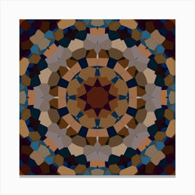 Golden Pattern Abstract Mosaic Canvas Print