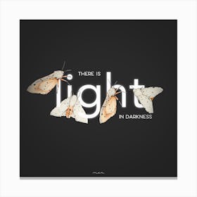 There Is Light In Dakness Square Canvas Print