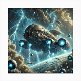 Stormlord Command Cruiser Energy Domes Canvas Print