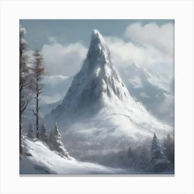 Snowy Mountain Canvas Print