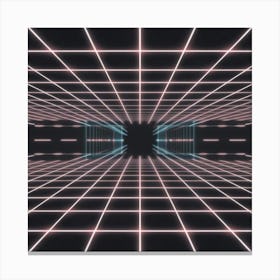 Neon Grid 2 Canvas Print