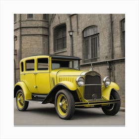 Old Yellow Car Canvas Print