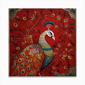 Peacock Painting Canvas Print