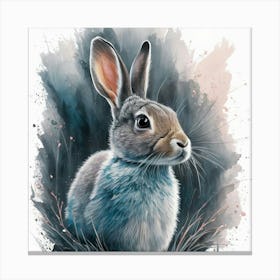 Rabbit In The Grass Canvas Print