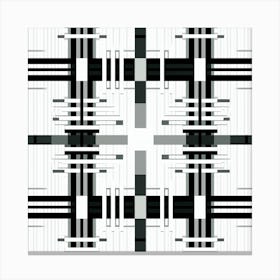 Abstract Pattern In Black And White Canvas Print