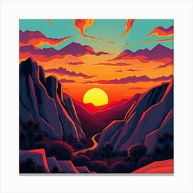 Sunset In The Mountains 14 Canvas Print