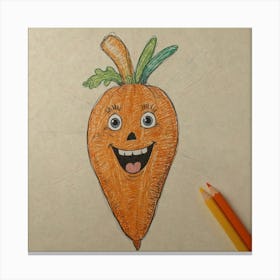 Carrot Face 1 Canvas Print