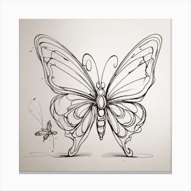 Butterfly Picasso style 5 Canvas Print