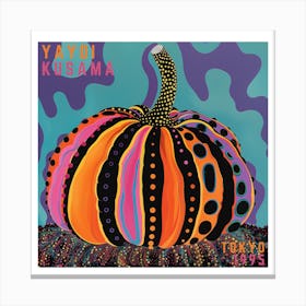 Yayoi Kusama Inspired Pop Art Pumpkin Canvas Print