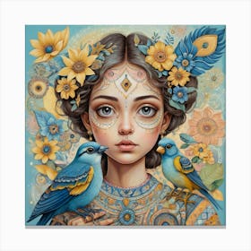 Bluebirds 1 Canvas Print