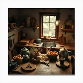 Rustic Kitchen Canvas Print