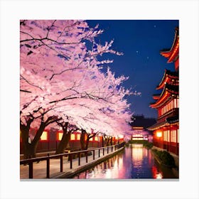 Cherry Blossoms In Tokyo Canvas Print