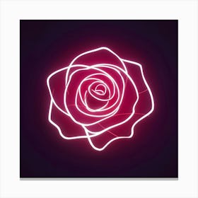 Neon Rose 2 Canvas Print