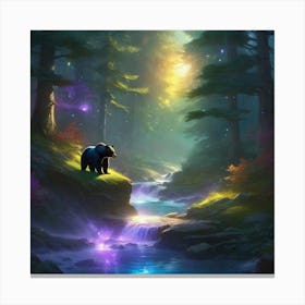 Bear In The Forest Canvas Print