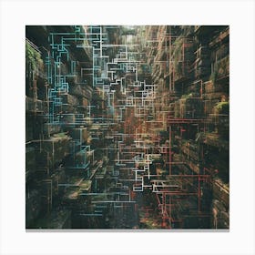 Cyborg City Canvas Print