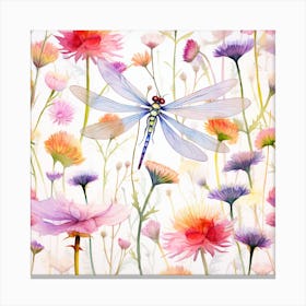Dragonfly In The Meadow Canvas Print