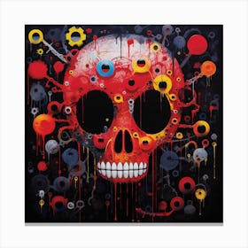 Skulls And Gears Canvas Print