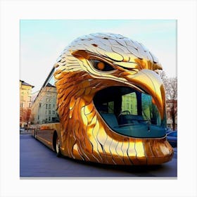 Bus With Eagle Head Canvas Print