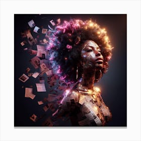 Portrait Of A Black Woman 2 Canvas Print