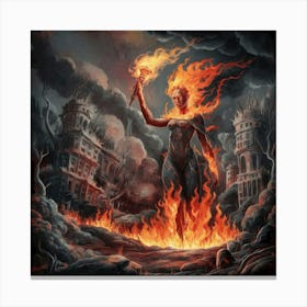 Inferno Goddess Canvas Print