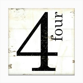 Four Four Canvas Print