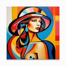 Abstract Bikini Woman Stylish Canvas Print