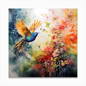 AI Nature's Chromatic Ballet  Canvas Print