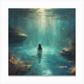 Into the water Canvas Print