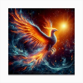 Digital Phoenix01 Canvas Print