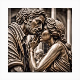 Kissing Couple 1 Canvas Print