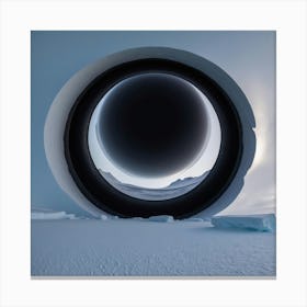 Black Hole in the Ice Canvas Print