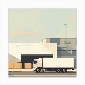 Illustration Of A Truck Canvas Print