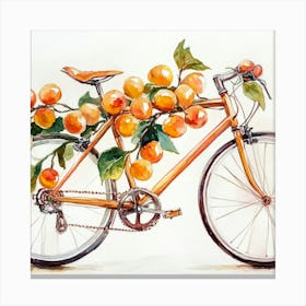 Peach Bicycle Canvas Print