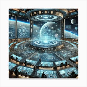 Command Center Scifi Canvas Print